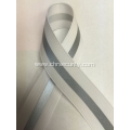 White with grey  reflective ribbon